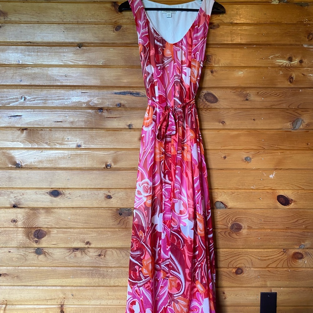 Coldwater Creek Pink and Red Sleeveless Sundress